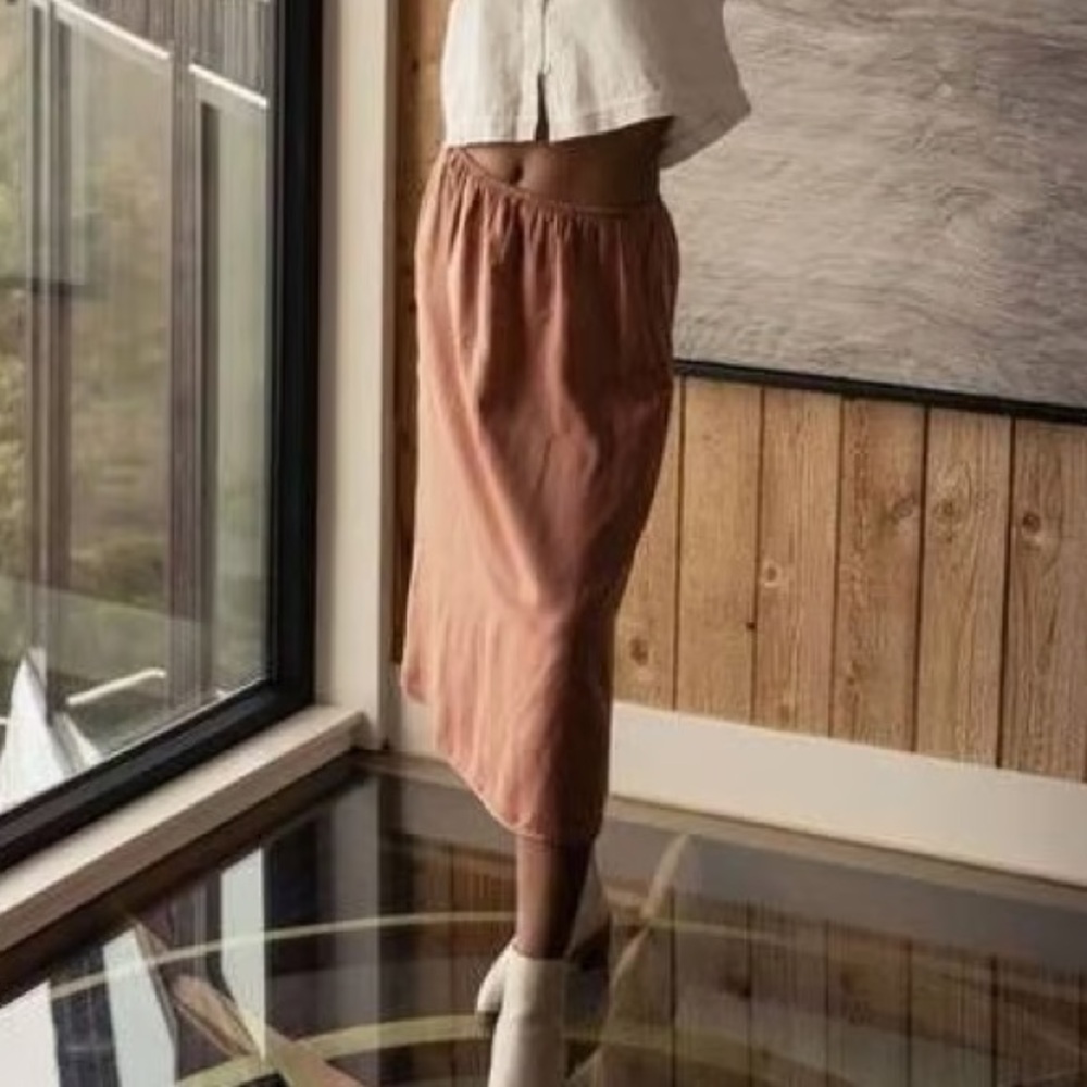 Jackson Rowe Satin Midi Skirt